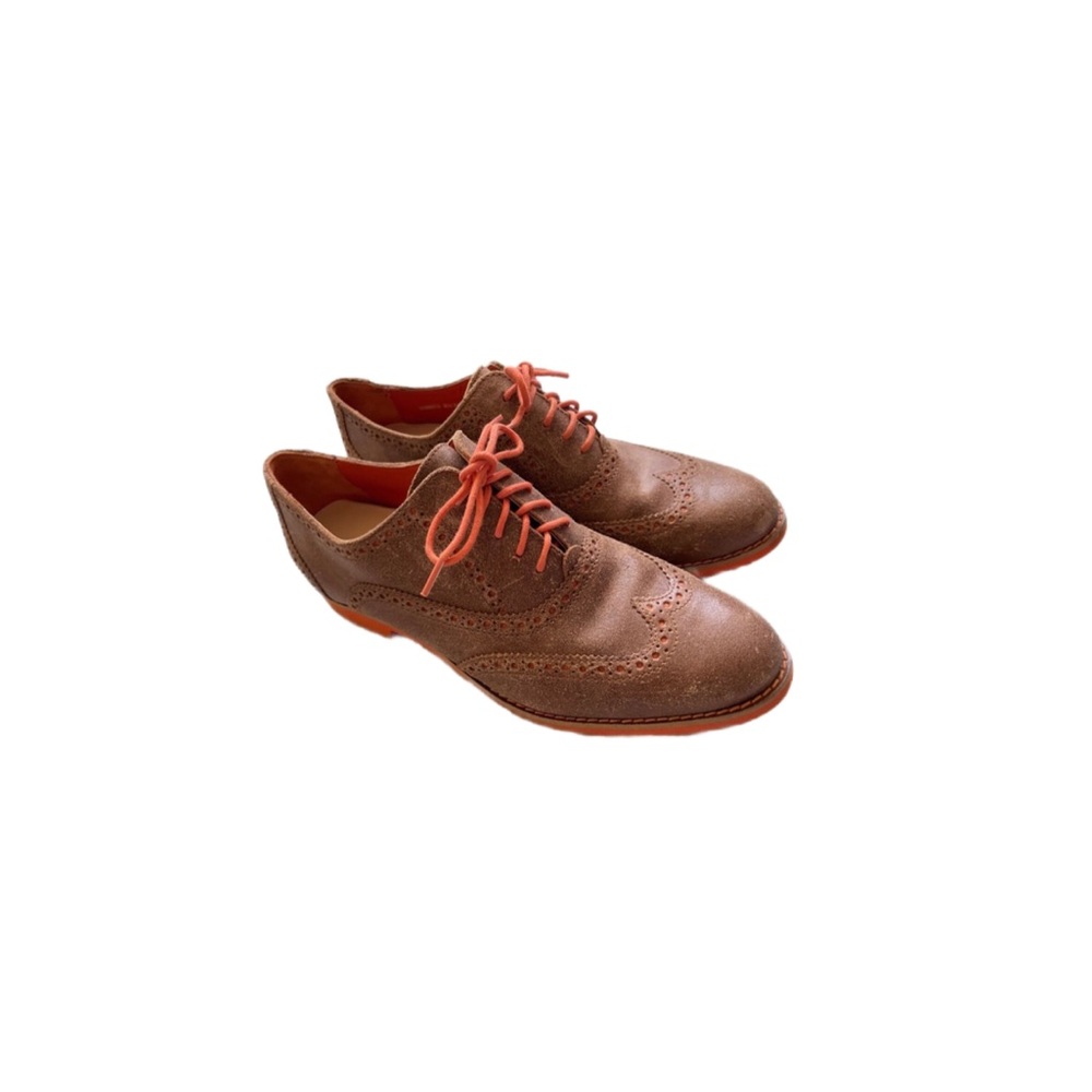 Cole Haan Brown Suede Lunar Grand Wingtip Oxford Lace-Up woman’s 7 - Picture 2 of 11